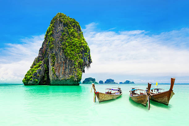 Beaty limestone rock in the ocean